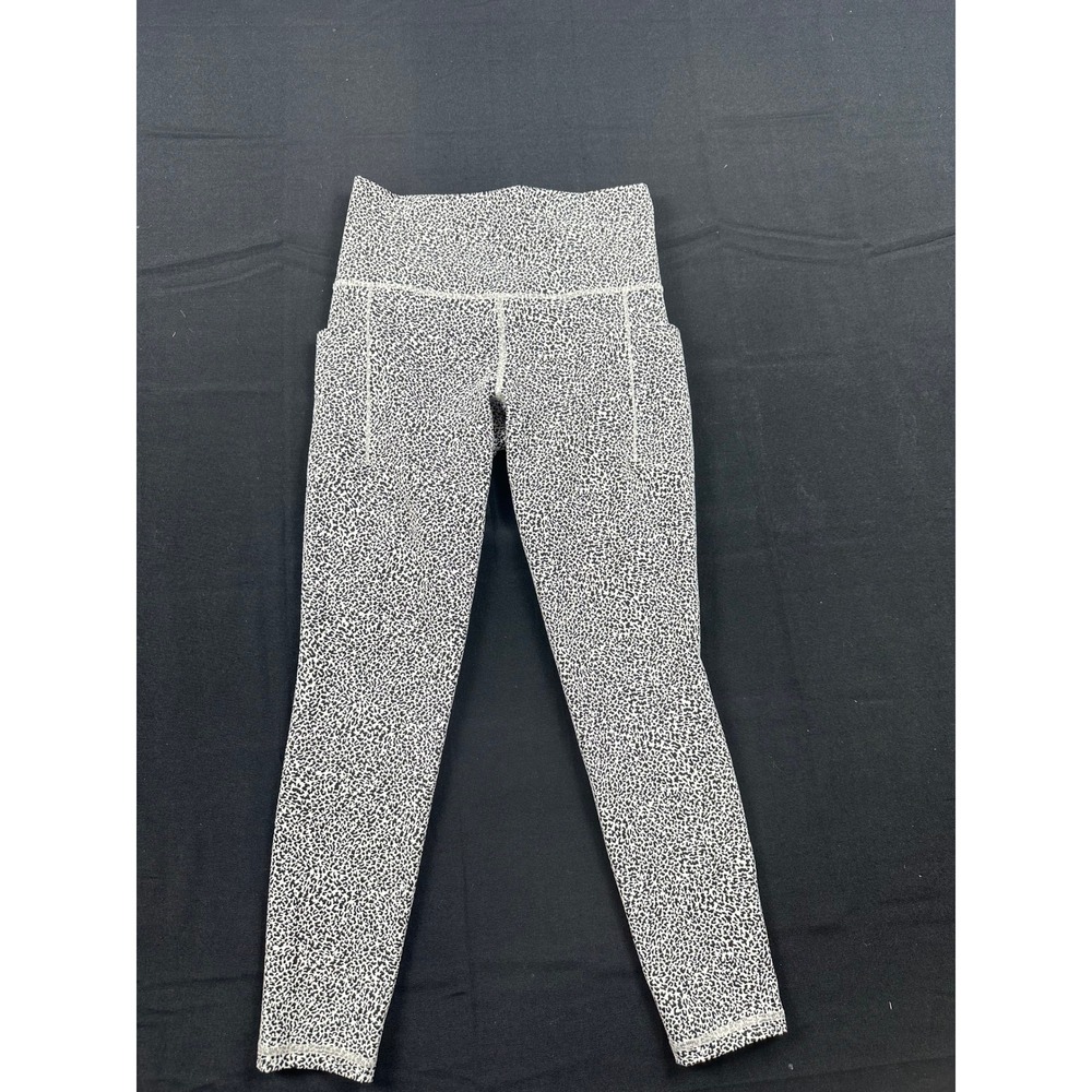 Athleta Salutation Stash II Textured Tight XS Black White Animal Print Leggings